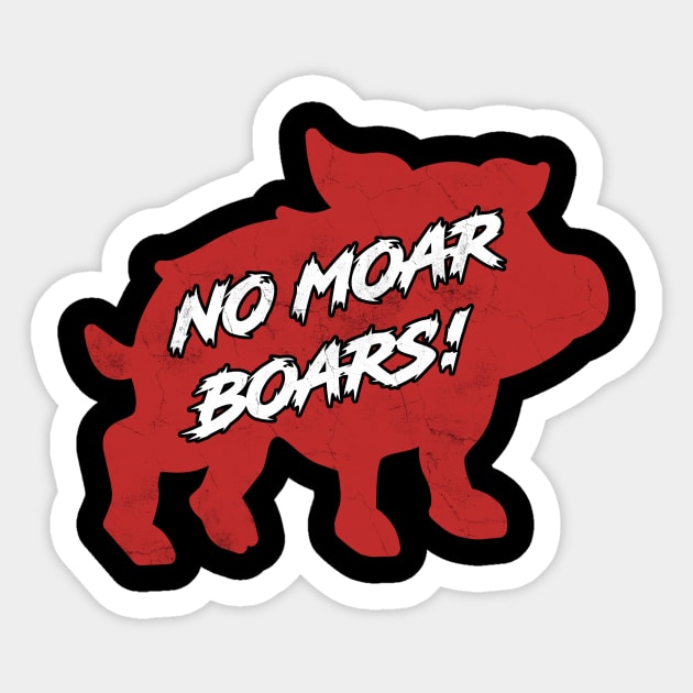 Wild Boar Quote Sticker by Imutobi